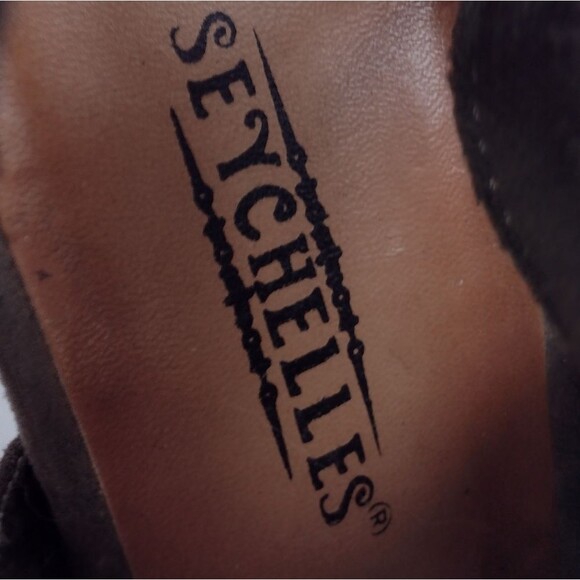 Seychelles Womens Olive Green Bora Suede Chunky Block Sandal Heel Size 7 Neutral - Picture 6 of 10